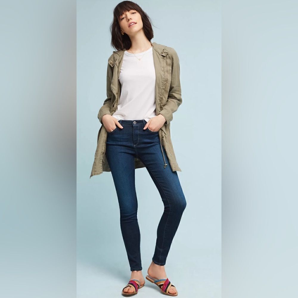 Anthropologie The Abbey ankle mid rise skinny ankle denim sz 25R